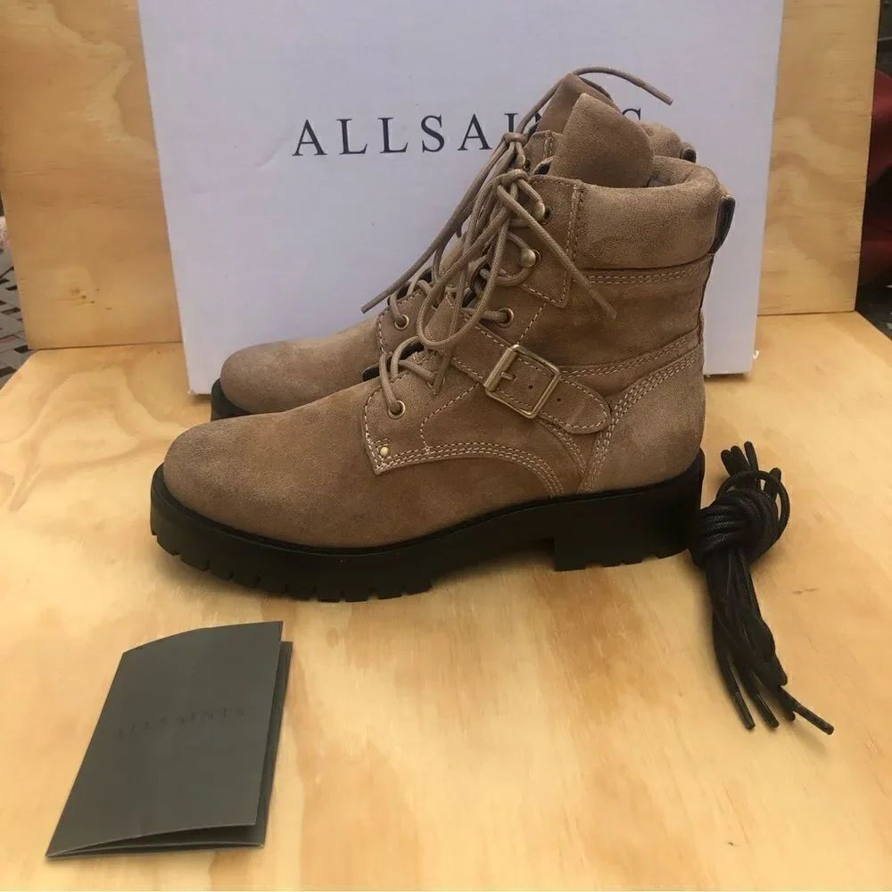New All Saints Paulina Suede Boots Women’s Size 7